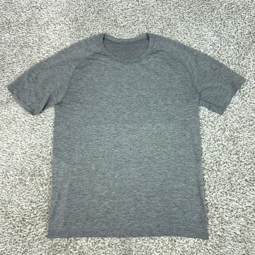 Lululemon Shirt Mens Medium Gray Short Sleeve Athletic Metal Vent Tech Training