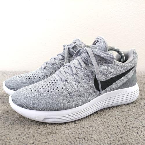 Nike LunarEpic Low Flyknit 2 Womens Size 6.5 Running Shoes Gray Sneakers