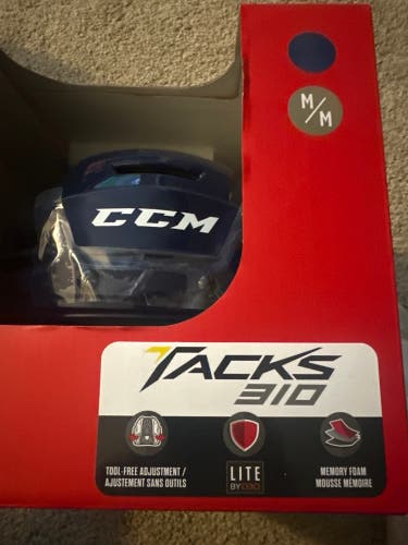 Medium  CCM Tacks 310 Navy Helmet (New)