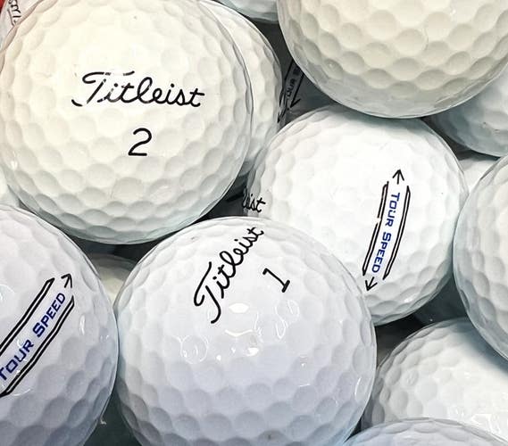 24 Near Mint AAAA White Titleist Tour Speed Used Golf Balls