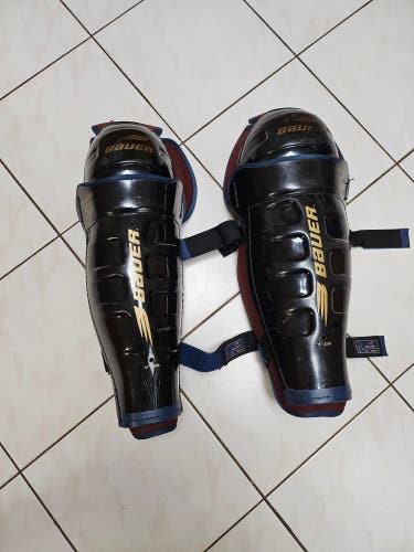Senior Bauer Supreme SG 1000 17" Shin Pads - Excellent Condition