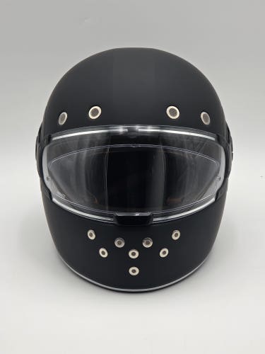 Daytona Retro Full Face Motorcycle Helmet R1-B size XS Dull Black DOT Approved (New)