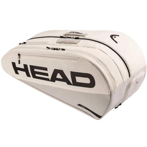 *NWT* 2025 HEAD TOUR LARGE TENNIS RACQUET BAG (WHITE) #260716