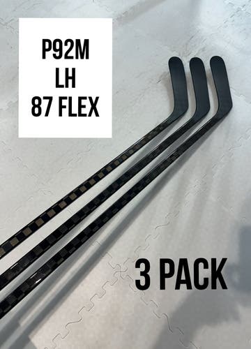 Senior(3x)Left Hand P92M 87 Flex ProBlackStock™ Unbranded Blackout Pro Stock Nexus Hockey Sticks