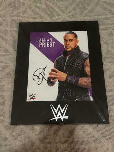 Damian Priest WWE VIP Ringsider Autographed Matted Photo New