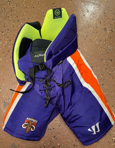 RARE USED ELMIRA MAMMOTH GAME USED WARRIOR HOCKEY PANTS Size SMALL