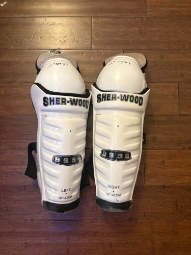 Sher-Wood 9950 Senior 16" Shin Pads (Used)