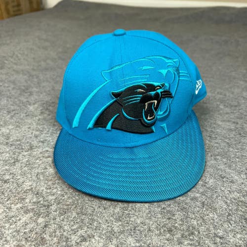 Carolina Panthers Mens Hat Cap 7 1/2 Blue Black New Era 59Fifty Football NFL