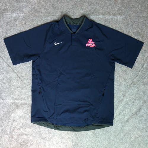 American Eagles Mens Jacket Large Navy Pullover Hot Jacket Baseball NCAA Sport ^