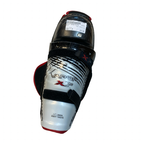 Used Bauer VAPOR X 3.0 Junior Shin Guards Black 11" 11706-S000387210