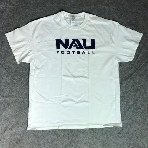 Northern Arizona Lumberjacks Mens Shirt Extra Large White Tee Short Sleeve NCAA