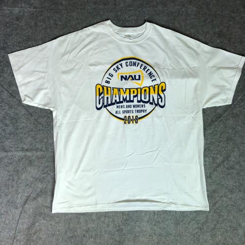 Northern Arizona Lumberjacks Mens Shirt 2XL XXL White Tee Short Sleeve Top NCAA
