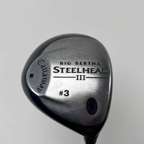 Callaway Steelhead III 3 Fairway Wood 15* System III Firm RH Midsize Grip