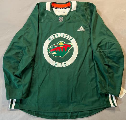 Adidas NEW MiC Minnesota Wild Practice Jersey Size 56 Team Stock NWT