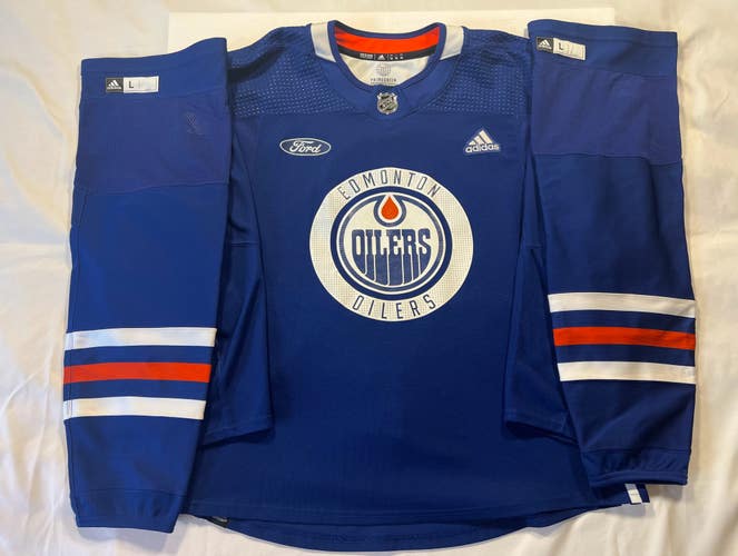 Adidas USED MiC Edmonton Oiler Jersey Size 56 Team Stock