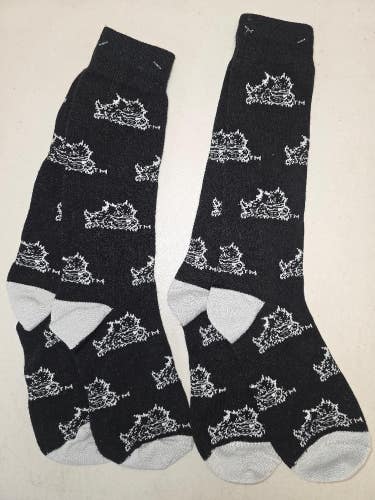ST7 Mens NCAA TCU HORNED FROGS Crew Socks Lot of 2 Pair MEDIUM New