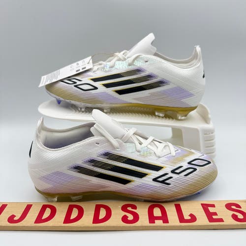 Adidas F50 FG Elite J White Gold Soccer Cleats JH7713 Road To Glory Youth Size 3
New with Tags-$140