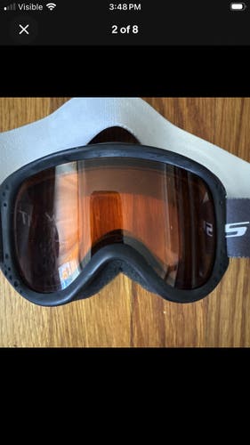 Kid's Smith OTG anti fog Ski Goggles Medium (Used) orange non mirrored black white