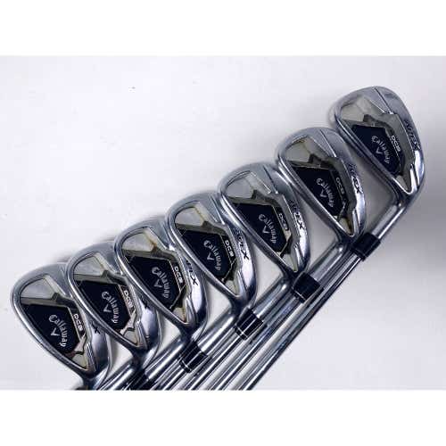 Callaway Apex DCB 21 Iron Set 5-PW+AW KBS Max CT80 Regular Steel Mens RH