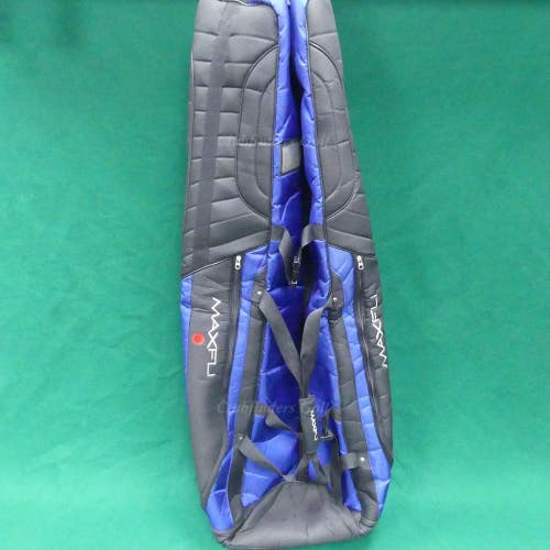 Maxfli Blue/Black Rolling Wheeled Padded Travel Cover