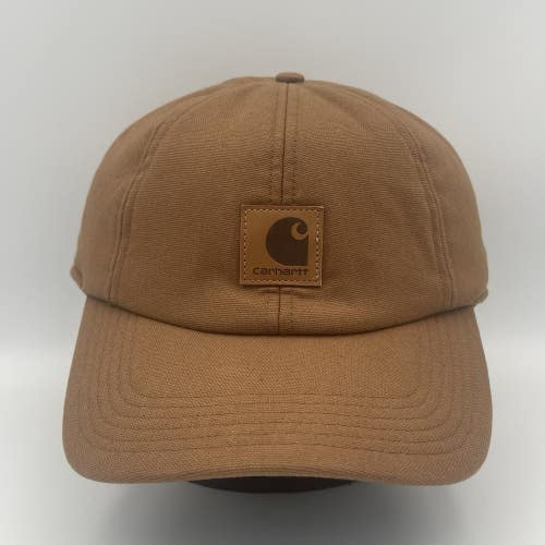 Carhartt A199 BRN Duck Canvas Fleece Lined Ear Flap Cap Hat Size L / XL