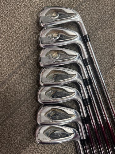 USED Men's 2019 Titleist T200 Right Handed Iron Set Regular Flex (7 Clubs) #5 - #9, PW, 48* Wedge