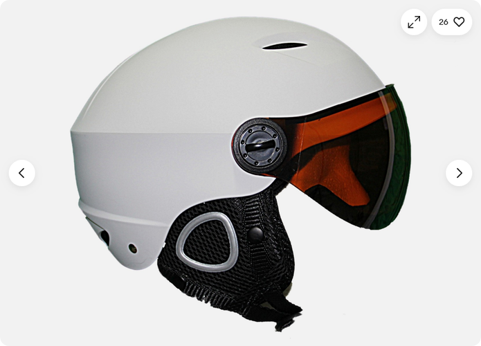 NEW  Visor ski snowboard helmet size large  adult unisex white  (58-60 cm) -large
