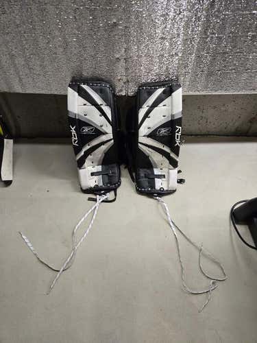 Black 23" Youth Reebok 5K Goalie Leg Pads (Used)