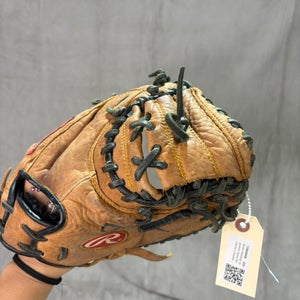 Brown Rawlings Signature Series RH Catcher's Baseball Glove 31" (Used)
