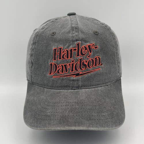 Harley Davidson Hat Cap Strapback Cotton Gray Motorcycle Boswell Nashville TN