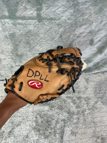 Brown Rawlings Signature Series RH Catcher's Baseball Glove 31" (Used)