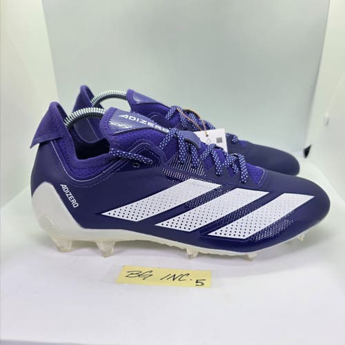 Adidas Adizero Electric.1 Football Cleats Purple / White IF4195 Men’s Size 12