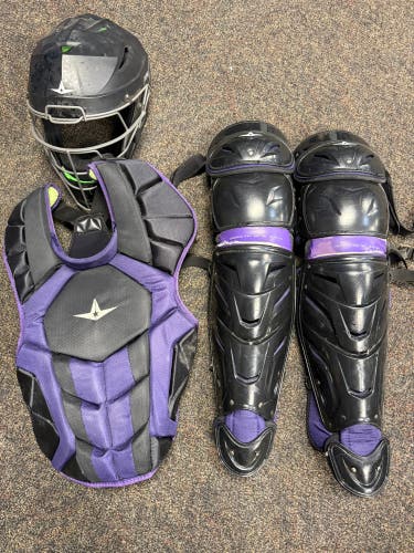 Black All Star System 7 Axis Catcher's Set w/ MVPPRO Helmet (Used)