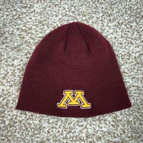 Minnesota Golden Gophers Hat Beanie Mens One Size Maroon Knit NCAA Football