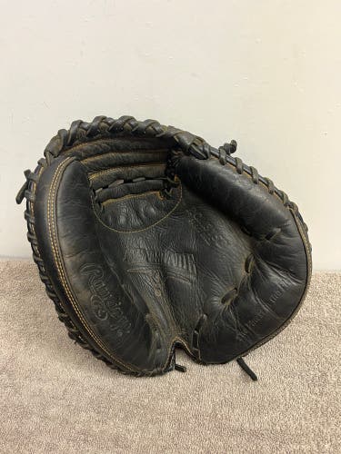Rawlings RCM315B Baseball Catcher’s Mitt 31.5” Black Leather Right Hand Throw