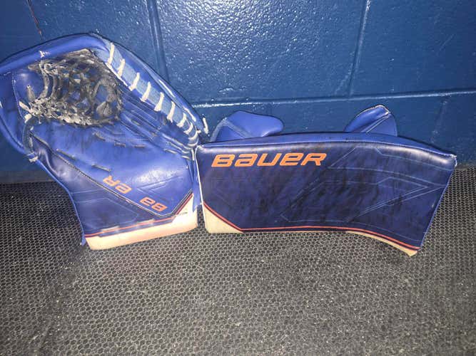 Ken Appleby Pro Return Bauer Mach Glove and Blocker