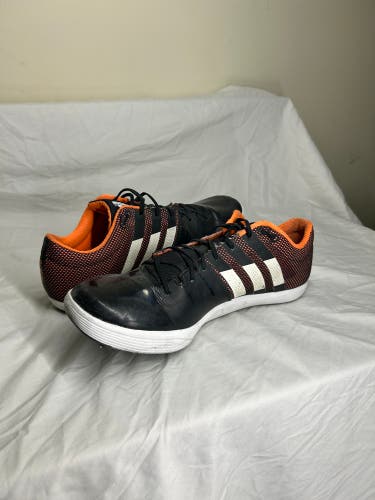 Black Men's Size M 11.5 (W 12.5) Adult Adidas Metal Cleats (New)