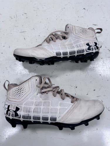 Used Under Armour Adult FB Cleats White Senior 10 11860-C000315174