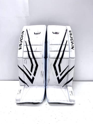 Used Vaughn VXI PRO Goalie Leg Pads Senior White 34" 11860-S000315663