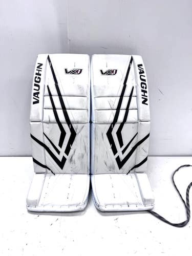 Used Vaughn VXI Goalie Leg Pads Senior White 26" 11860-S000315669