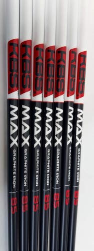 KBS NEW MAX 85g Stiff Graphite Iron Shafts 7pc .370 Parallel Tip 41"
