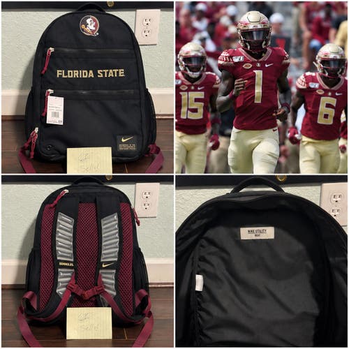 RARE Florida State Seminoles Football Team Issued Nike Utility Heat Backpack NWT