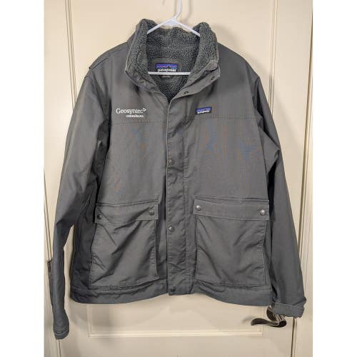 Patagonia Mens XXL Maple Grove Canvas Jacket Forge Grey Fleece Lined Work Coat