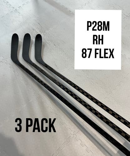 Senior(3x)Right P28M 87 Flex ProBlackStock™ Unbranded Blackouts Pro Stock Nexus Hockey Sticks