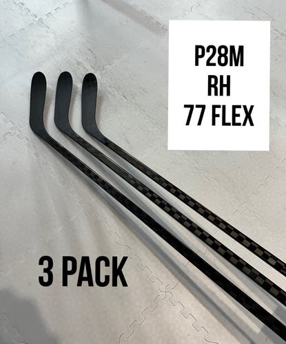 Senior(3x)Right P28M 77 Flex ProBlackStock™ Unbranded Blackouts Pro Stock Nexus Hockey Sticks