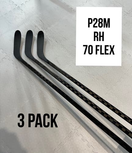 Senior(3x)Right P28M 70 Flex ProBlackStock™ Unbranded Blackouts Pro Stock Nexus Hockey Sticks