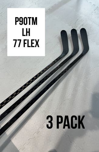 Senior(3x)Left P90TM 77 Flex ProBlackStock™ Unbranded Blackouts Pro Stock Nexus Hockey Sticks