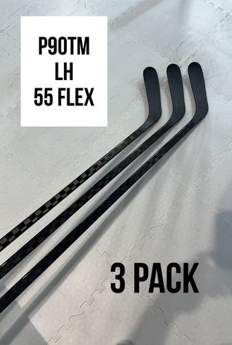 Senior(3x)Left P90TM 55 Flex 63” ProBlackStock™ Unbranded Blackouts Pro Stock Nexus Hockey Sticks