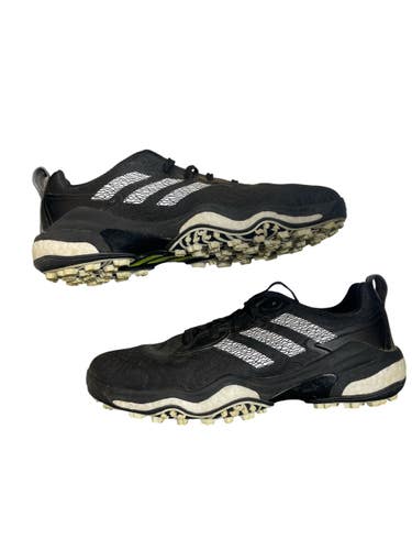 Used Adidas Mens Golf Shoes Black And White Senior 11.5 11873-S000242684