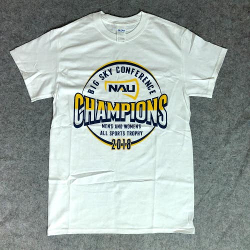 Northern Arizona Lumberjacks Mens Shirt Small White Tee Short Sleeve Top NCAA